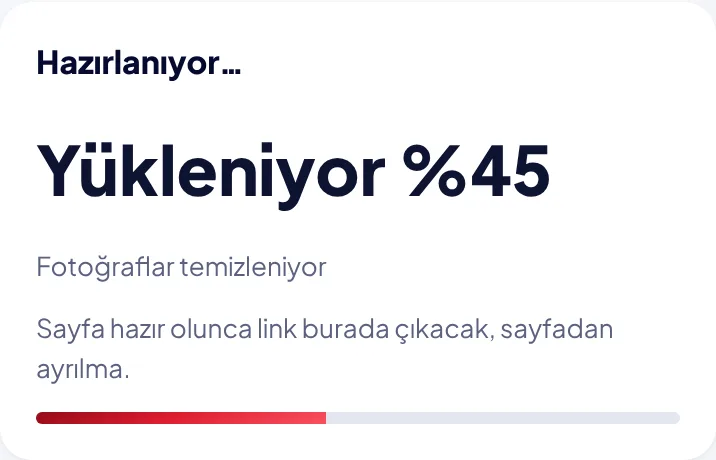 Yükleniyor yüzde 45