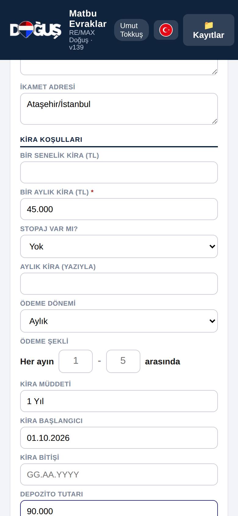 Kira koşulları